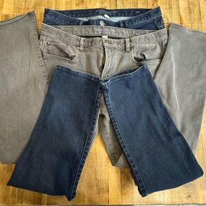 Banana Republic The Traveler Mens Jean Lot- 35 x 32 Gray and Navy